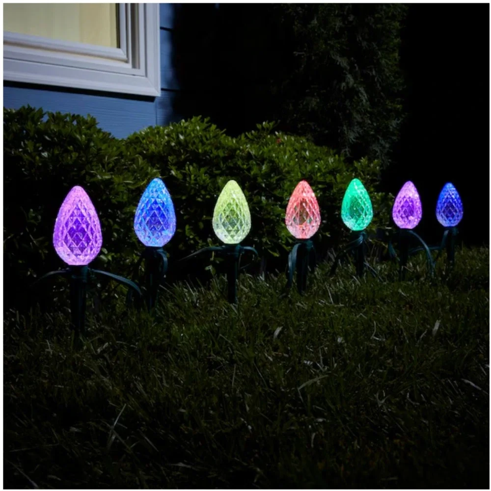 8 GE Color Effects‎ RGB G-60 LED Multicolor Multi-function Pathway Light Bulbs